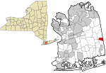 Nassau County New York incorporated and unincorporated areas Farmingdale highlighted